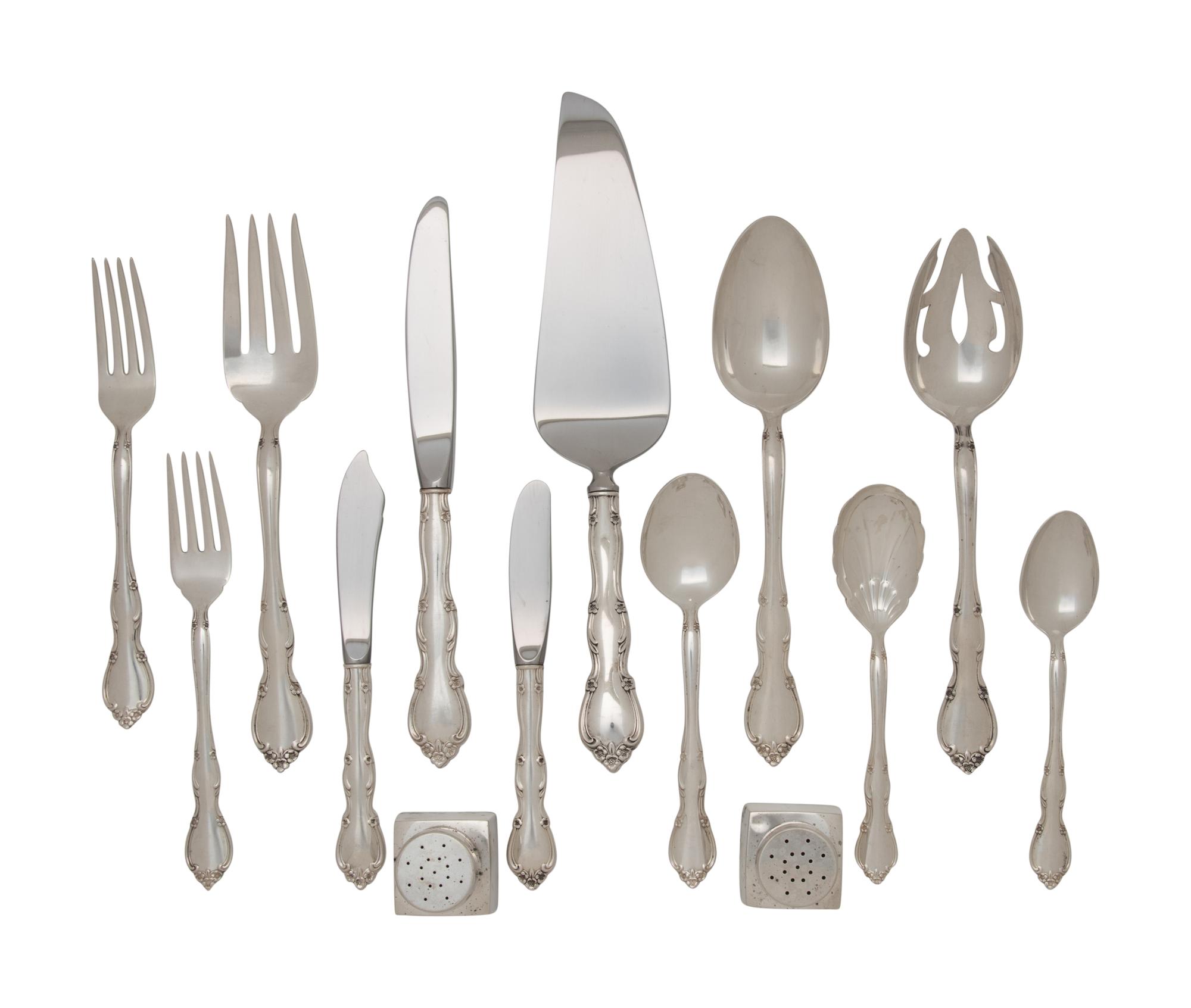 An American Silver Flatware Service