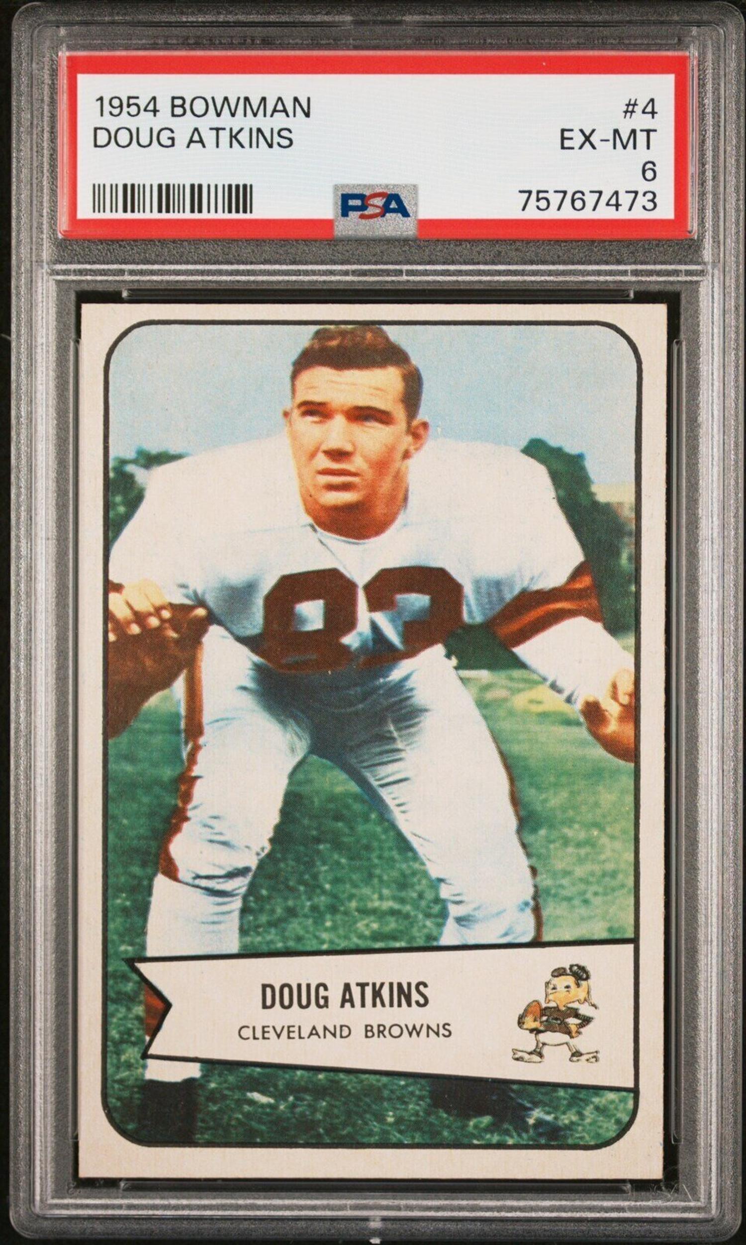 A Group of Chicago Bears Hall of Fame 1954 Bowman PSA Graded Football Cards