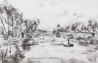 Andre Dunoyer de Segonzac, (French, 1884-1974), Seine River View