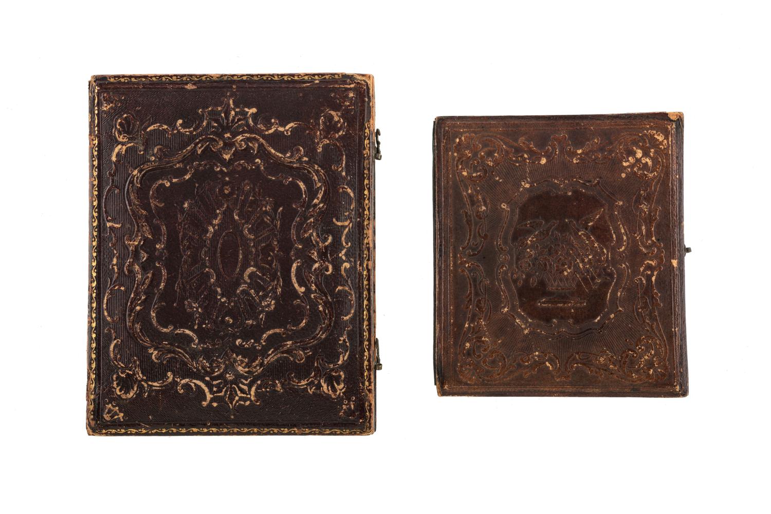 [EARLY PHOTOGRAPHY - PORTRAITURE]. A group of 5 daguerreotype portraits of pairs of children and family.