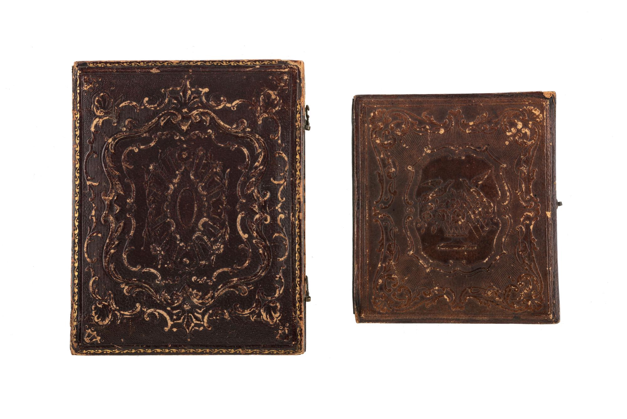 [EARLY PHOTOGRAPHY - PORTRAITURE]. A group of 5 daguerreotype portraits of pairs of children and family.