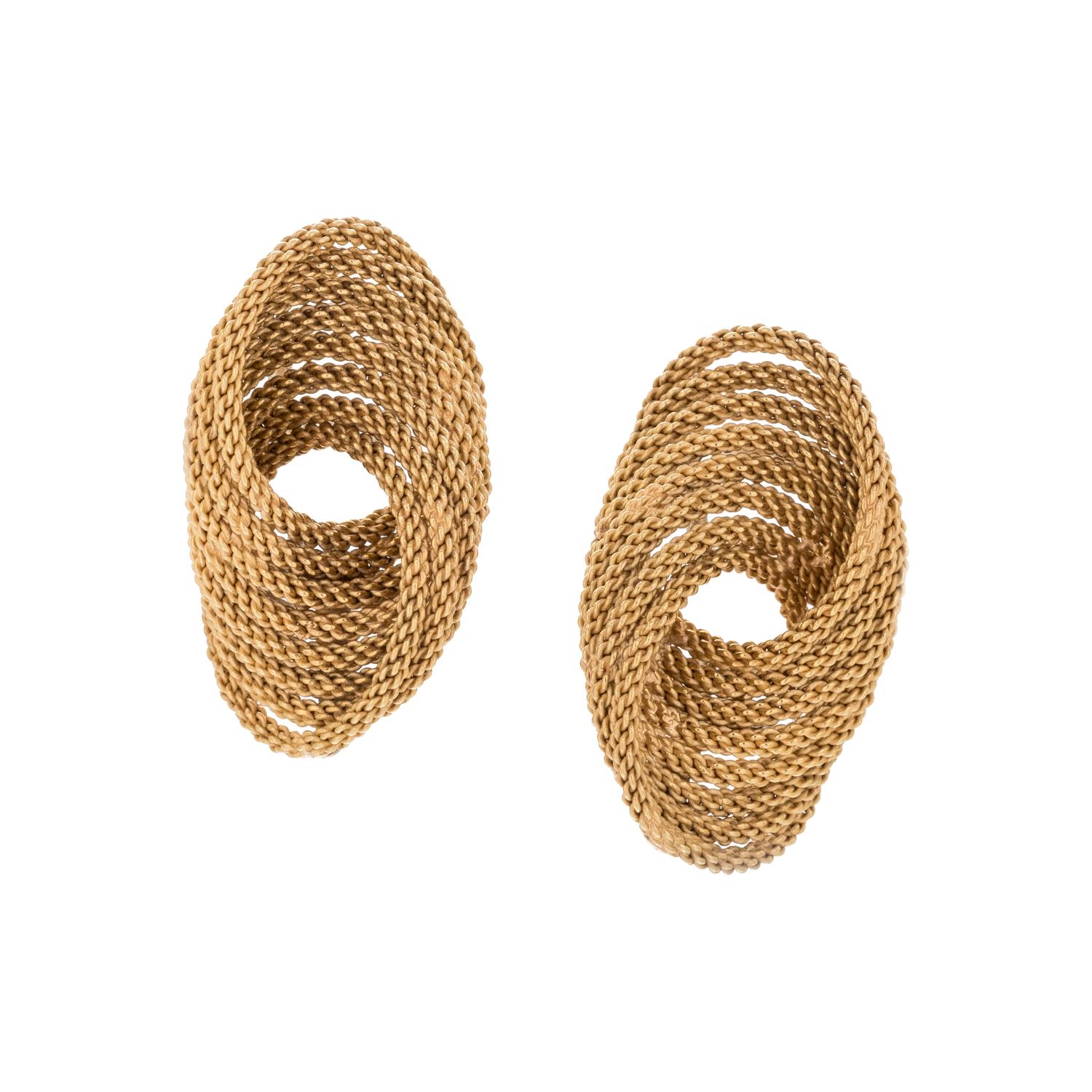 YELLOW GOLD EARCLIPS