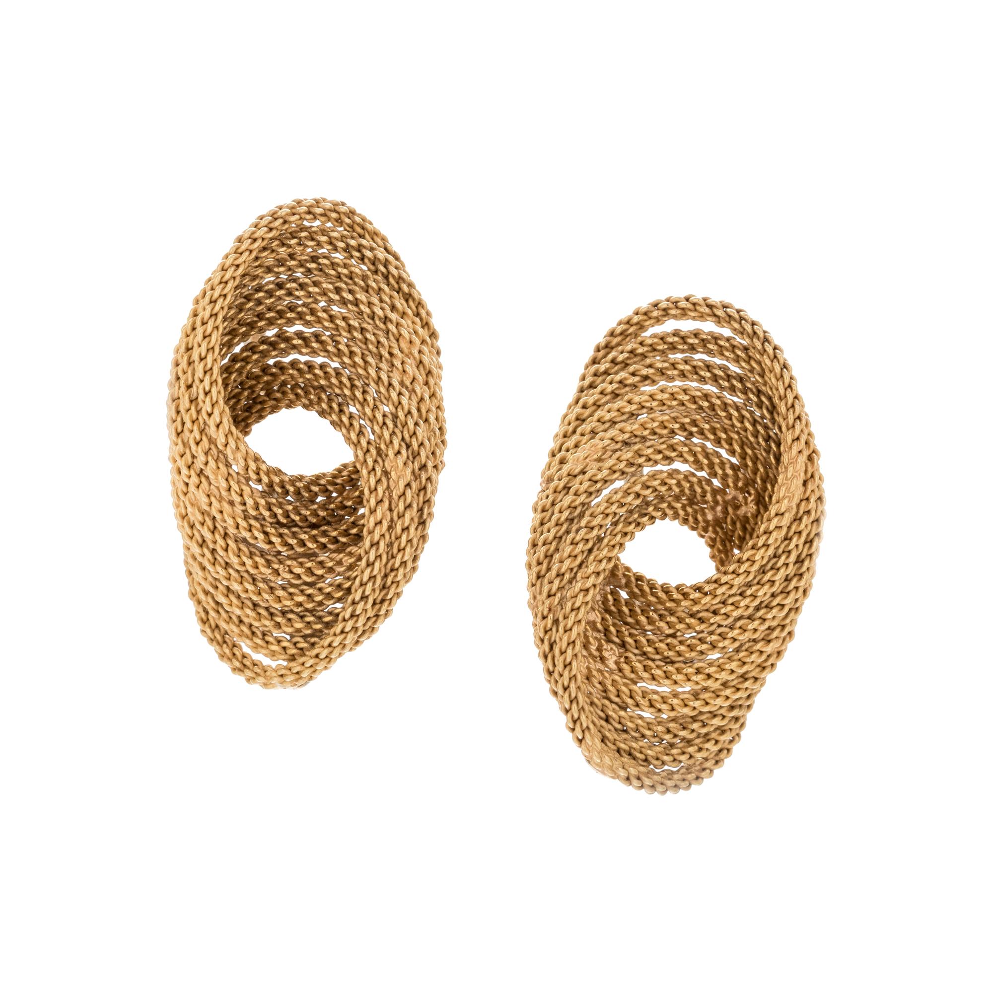 YELLOW GOLD EARCLIPS