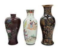 Three Chinese Porcelain Vases