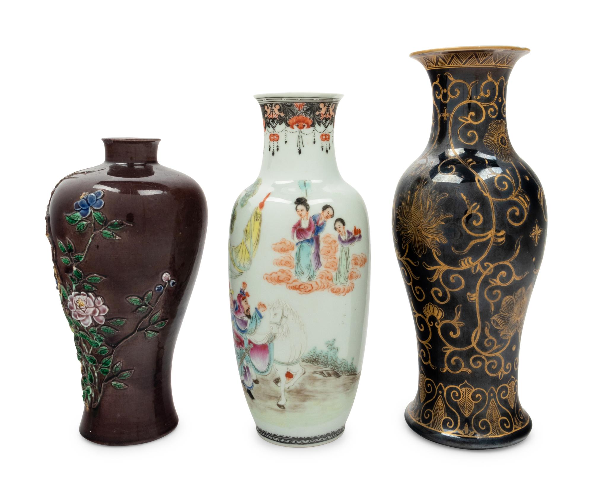 Three Chinese Porcelain Vases