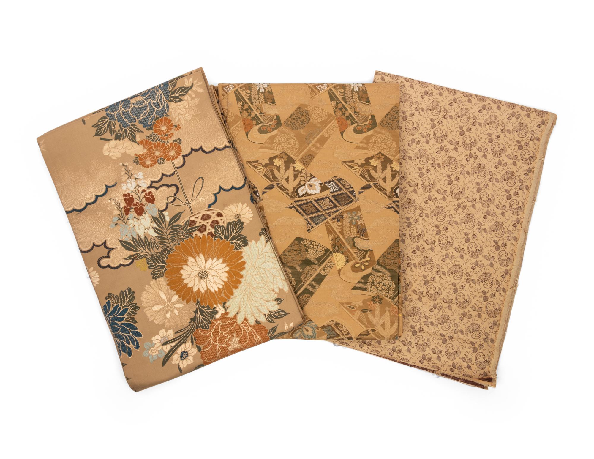 Three Japanese Brocade Obi Belts