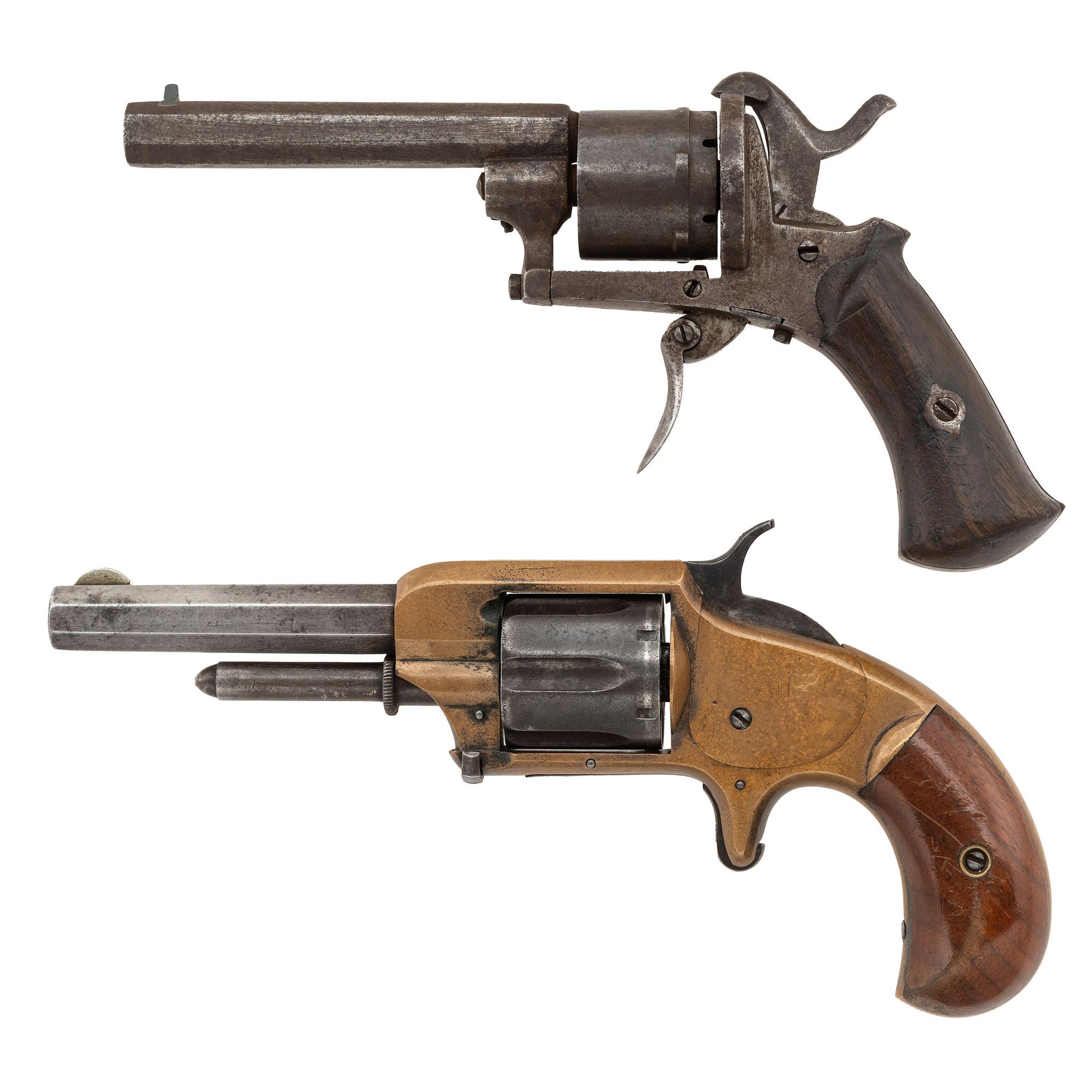 Whitneyville Armory Model 1 1/2 .32 Kitteridge Marked, and 7mm Lefaucheux 1858 Revolver