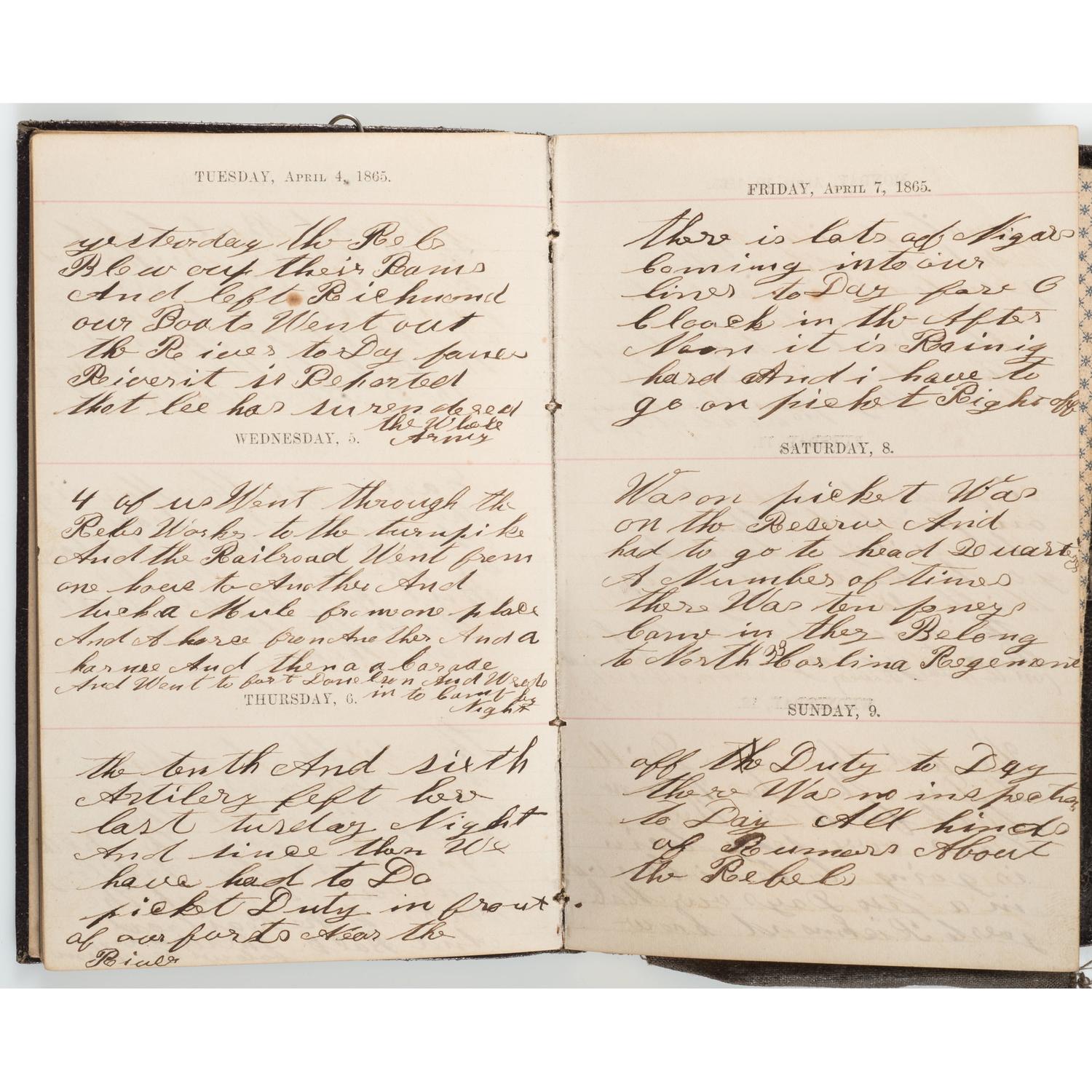 Civil War Diary of Thomas Mains, 33rd Independent Battery, Light Artillery, NYSV