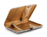 A Russian Silver-Gilt and Shaded Enamel Cigarette Case