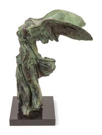 A Patinated Bronze Model of Winged Victory of Samothrace