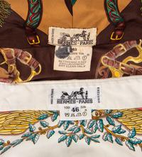 Two Hermès Printed Silk Pieces; One Robe, One Dress Shirt, 1990-2000s