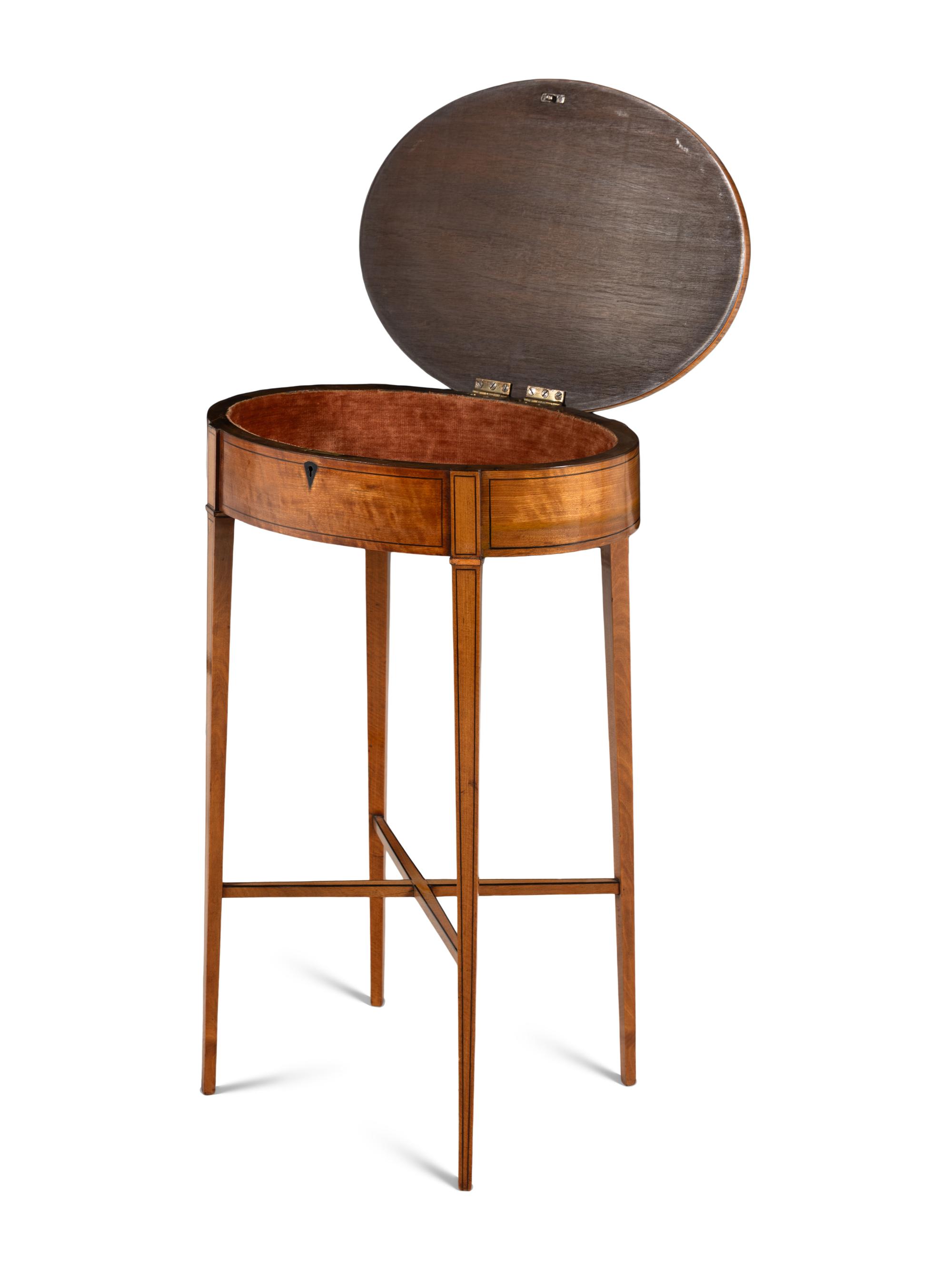 A George III Satinwood Work Table