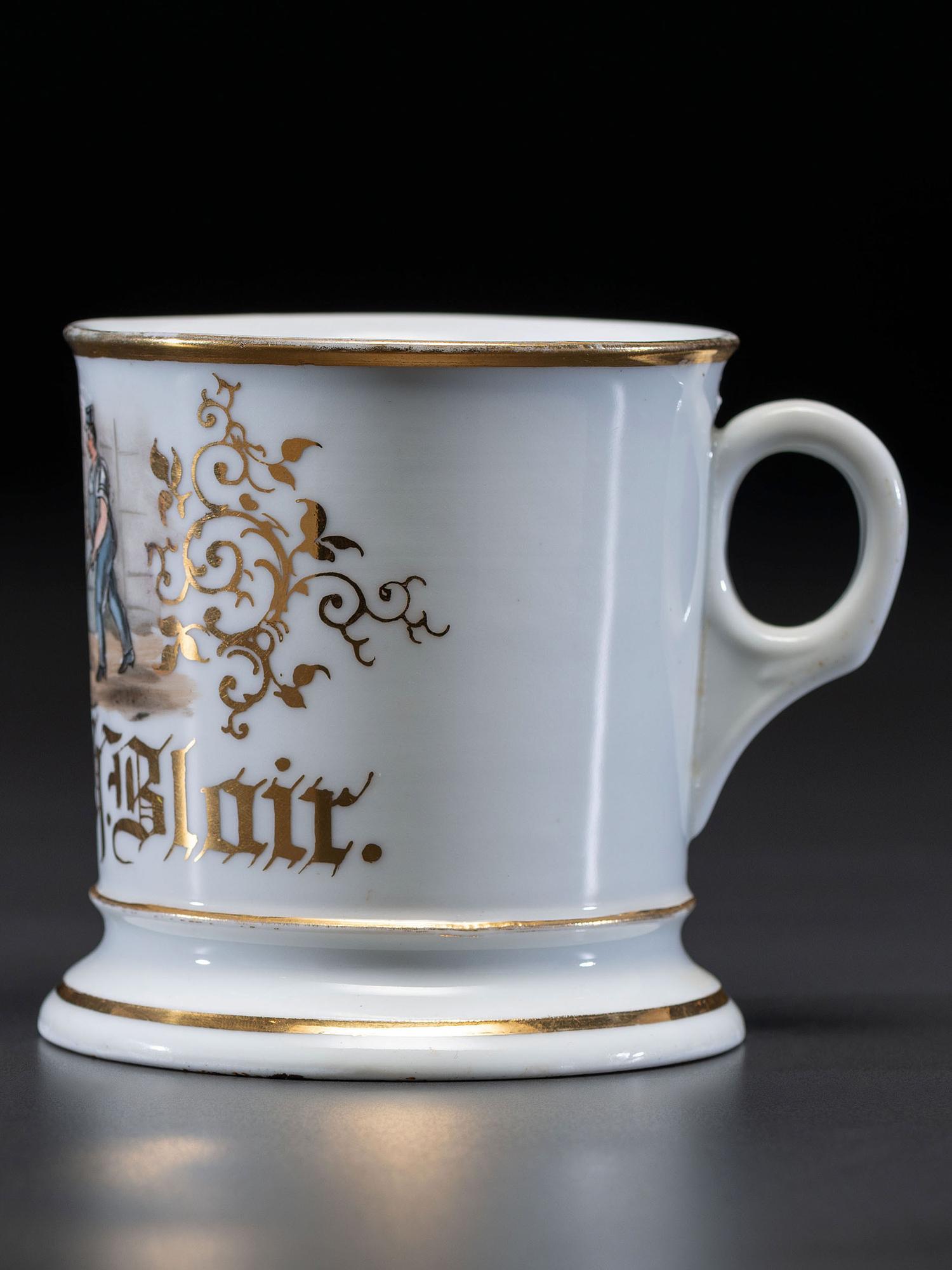 A Dock Worker's Porcelain Occupational Shaving Mug