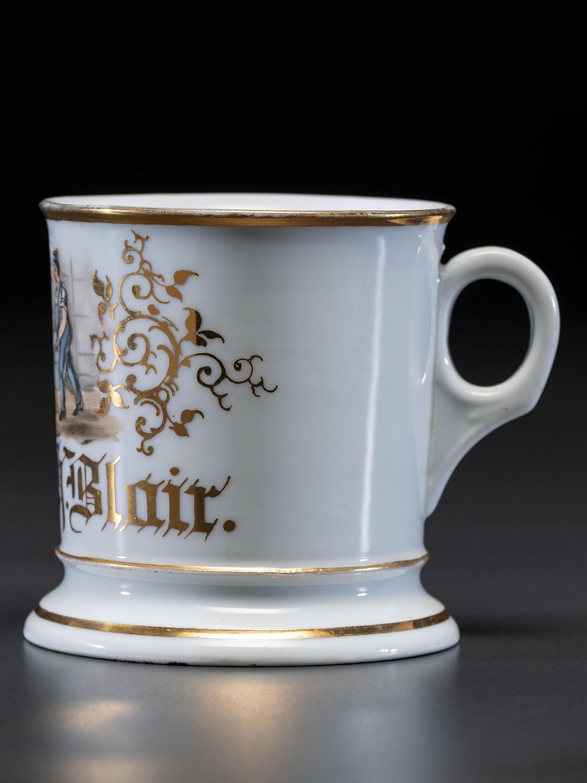 A Dock Worker's Porcelain Occupational Shaving Mug