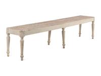 A Gustavian Style Grey-Painted Caned Bench