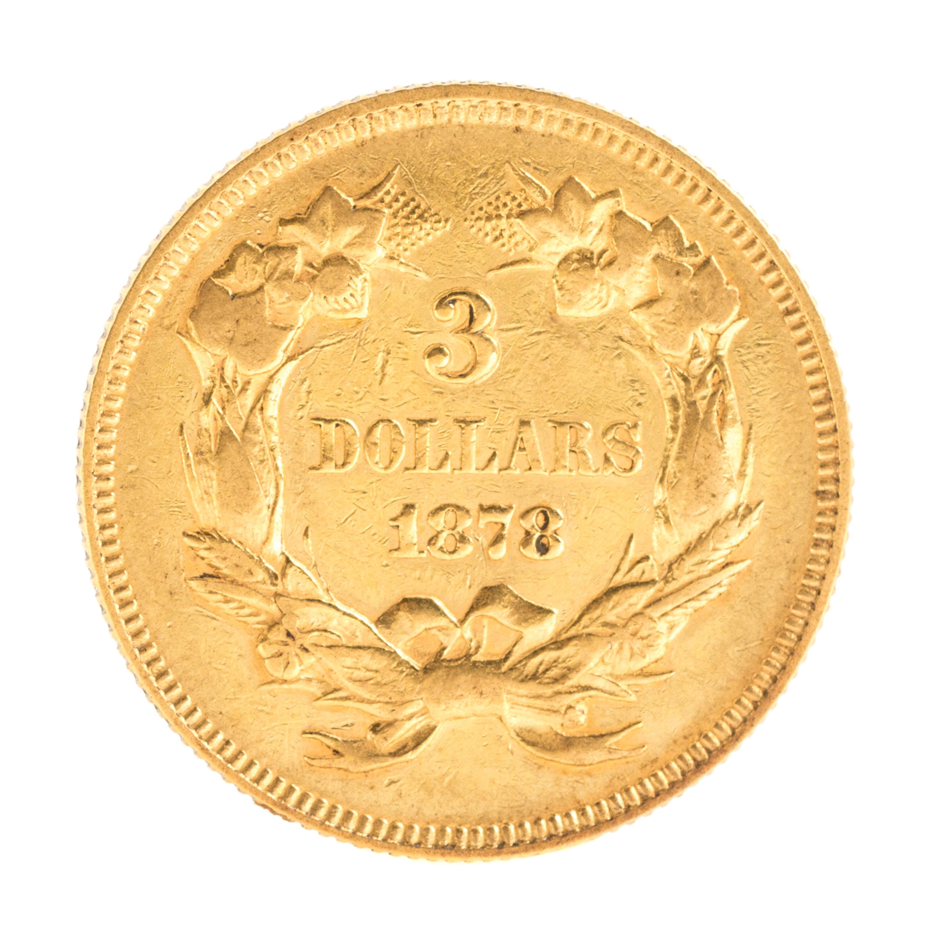 United States of America (1878), $3 Gold Piece — $3 Gold Piece-Philadelphia