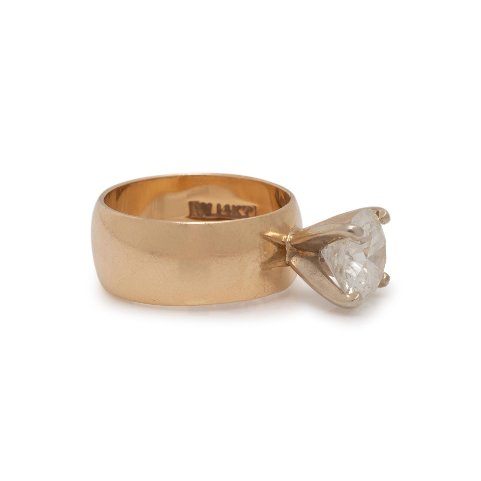 YELLOW GOLD AND CLARITY ENHANCED DIAMOND RING
