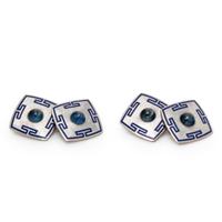 Art Deco, Sapphire and Enamel Cufflinks