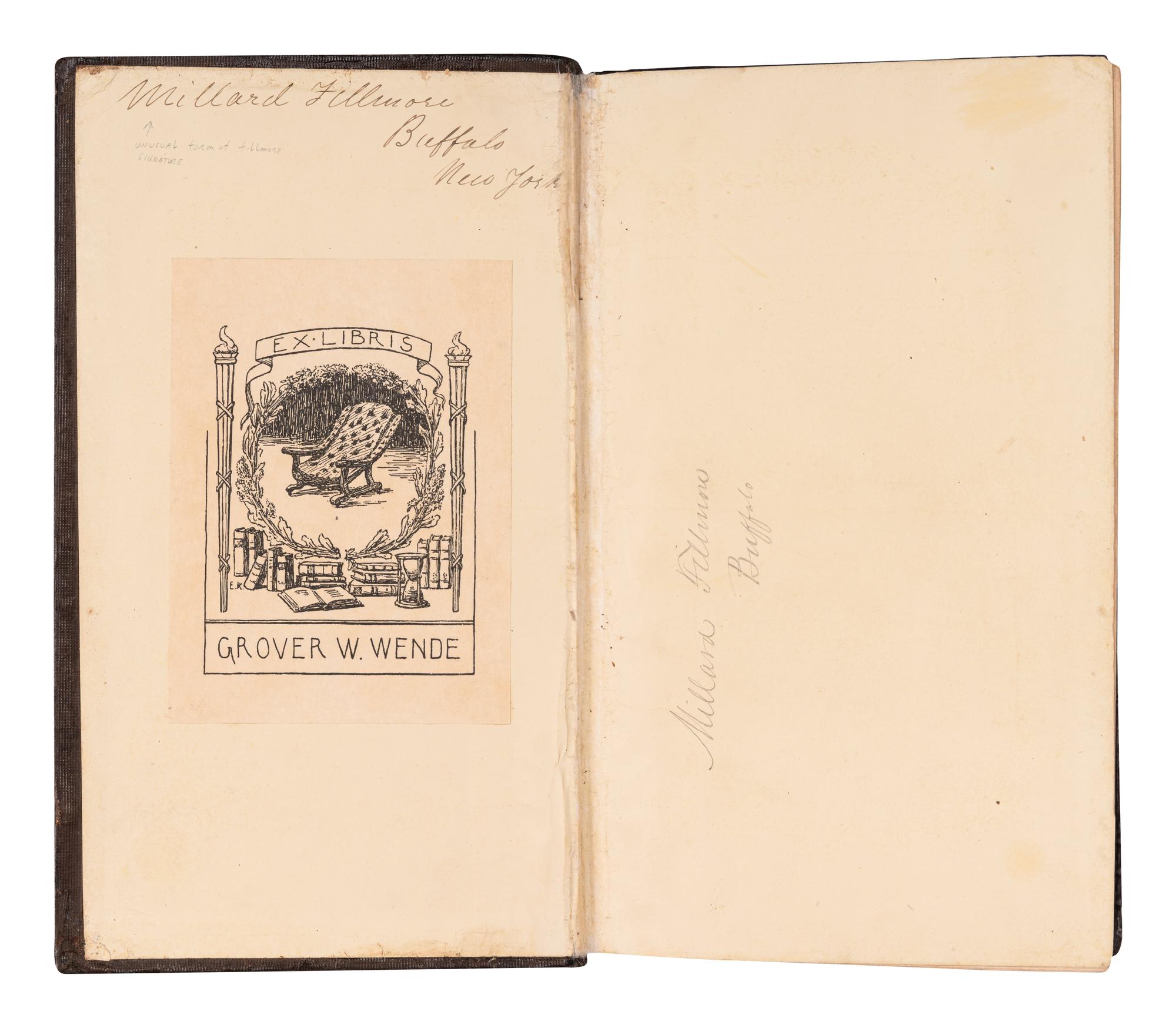 [FILLMORE, Millard (1800-1874), his copy]. STEWART, John. Stable Economy: A Treatise on the Management of Horses, in relation to Stabling, Grooming, Feeding, Watering, and Working . New York: D. Appleton & Co., 1845.