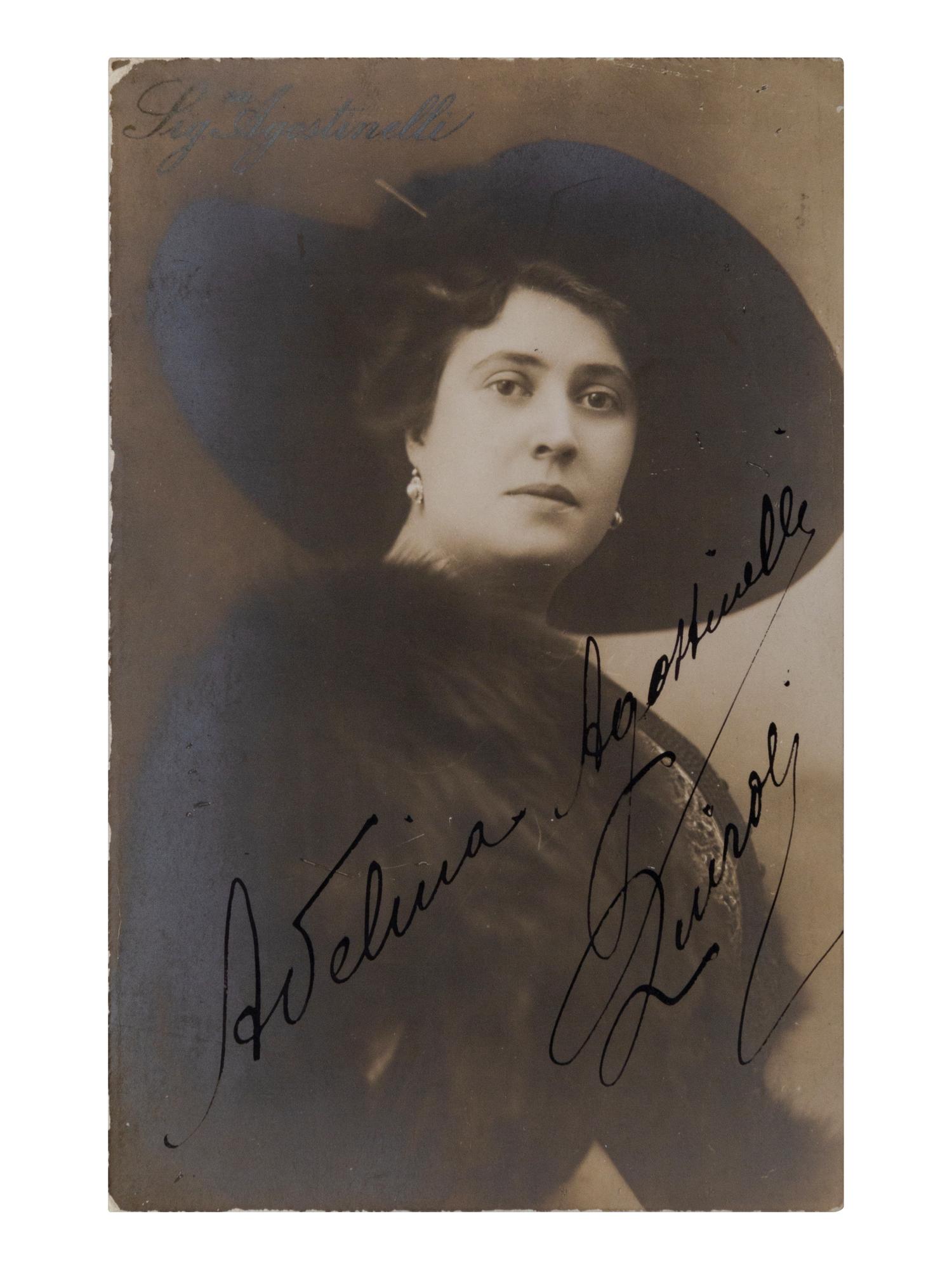 [20TH-CENTURY OPERA SINGERS]. A group of 6 signed photographic postcards or cabinet photographs of opera singers from the 1900s, comprising images of: