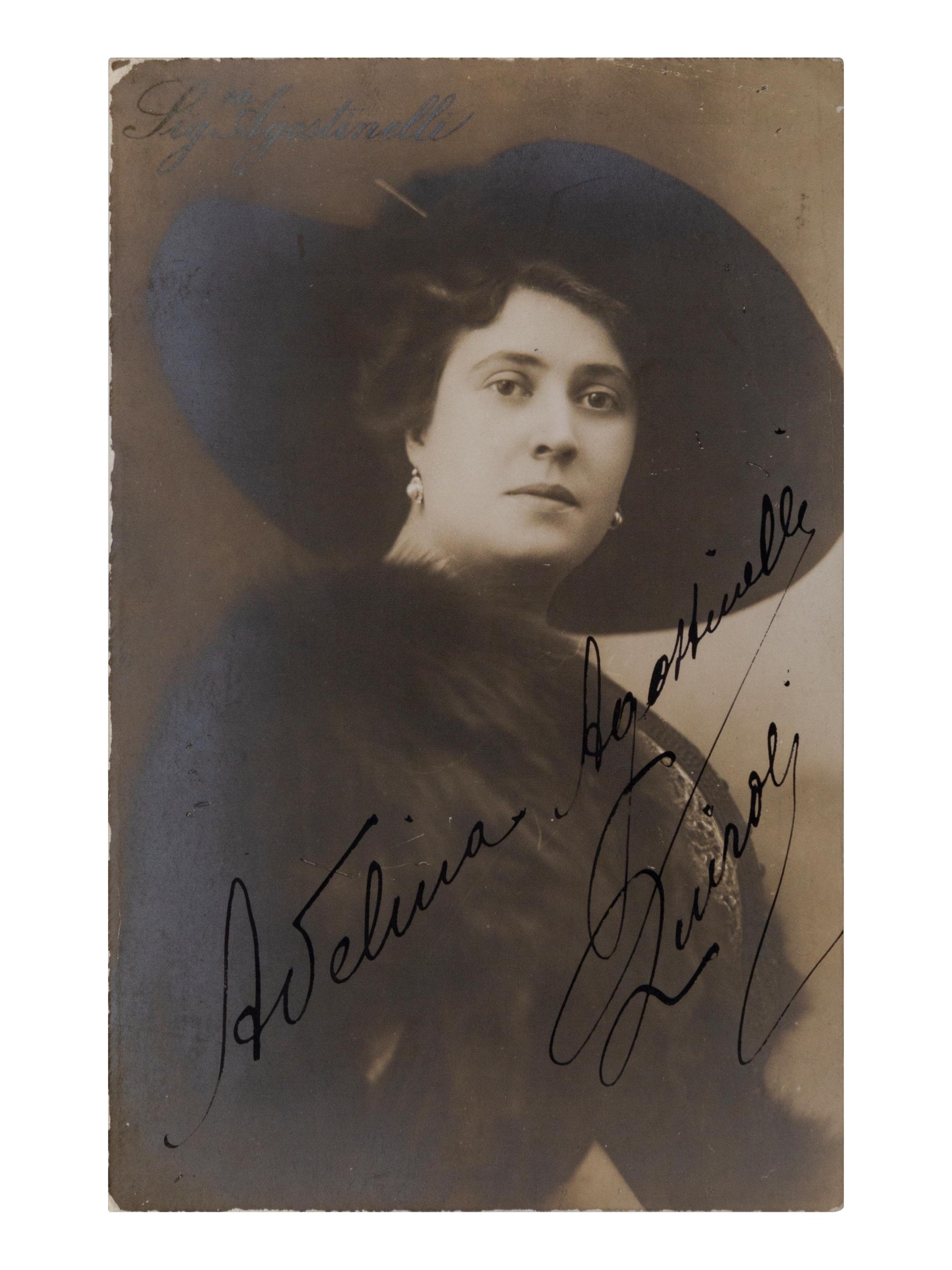 [20TH-CENTURY OPERA SINGERS]. A group of 6 signed photographic postcards or cabinet photographs of opera singers from the 1900s, comprising images of: