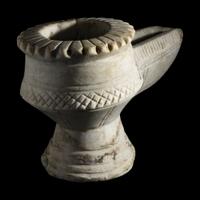 An Islamic Marble Oil Lamp