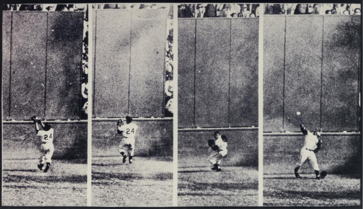 A Group of Willie Mays 1954 World Series "The Catch" Signed Autograph Displays (Beckett Authentication Services Letter),