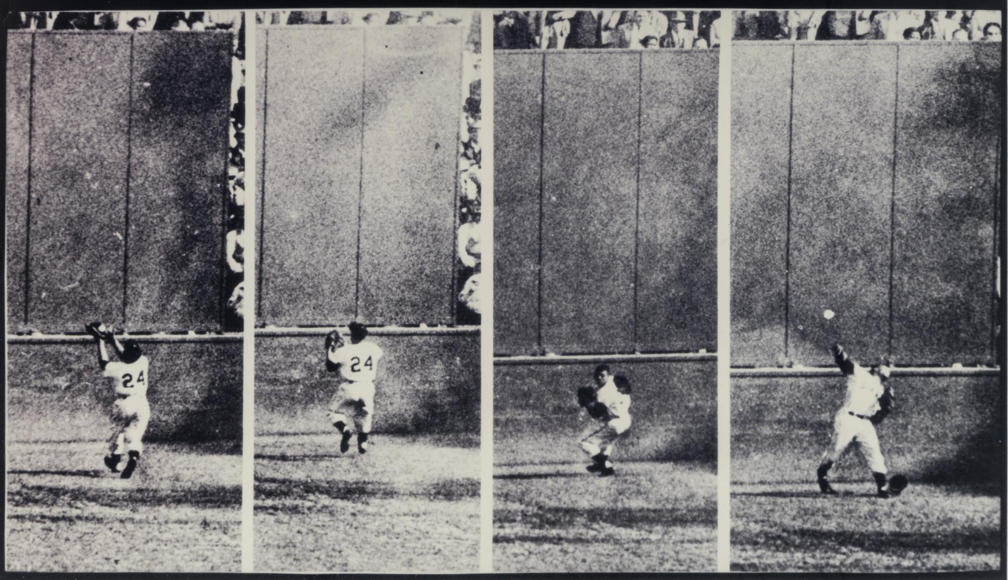 A Group of Willie Mays 1954 World Series "The Catch" Signed Autograph Displays (Beckett Authentication Services Letter),