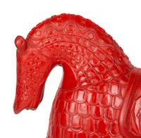 A Chinese Cinnabar Lacquer Armored Horse — EARLY 20TH CENTURY