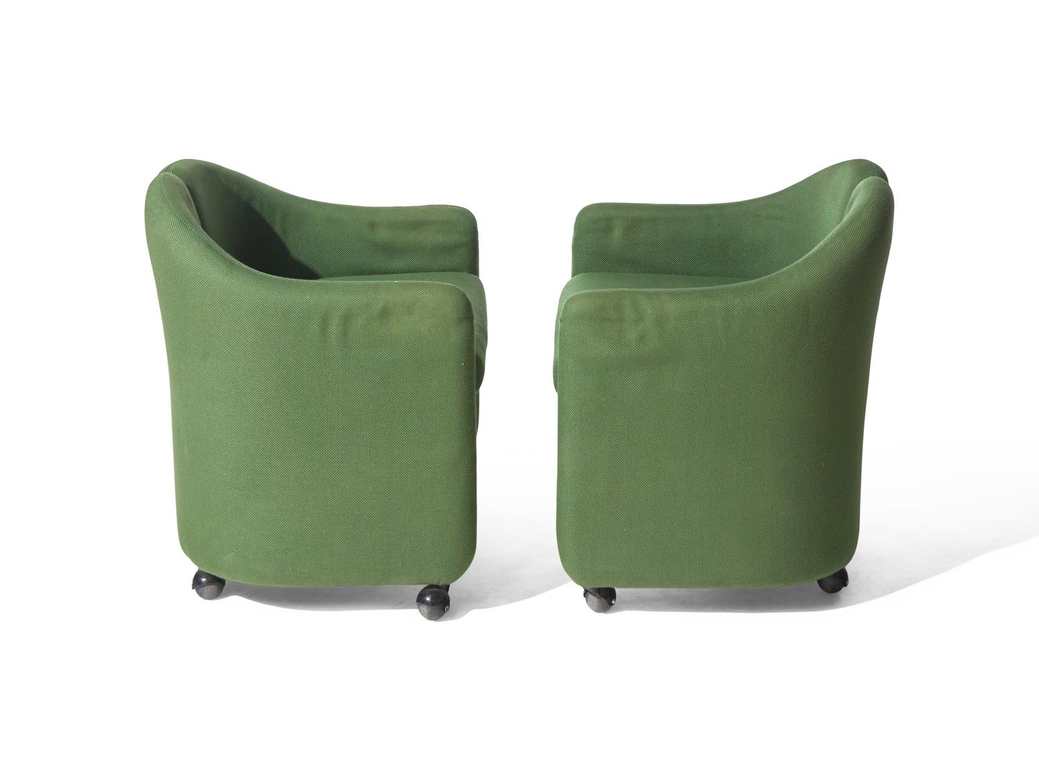 Pair of Split-Back lounge chairs for Tecno, c. 1960