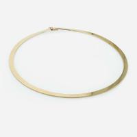 A 14K Yellow Gold Omega Necklace