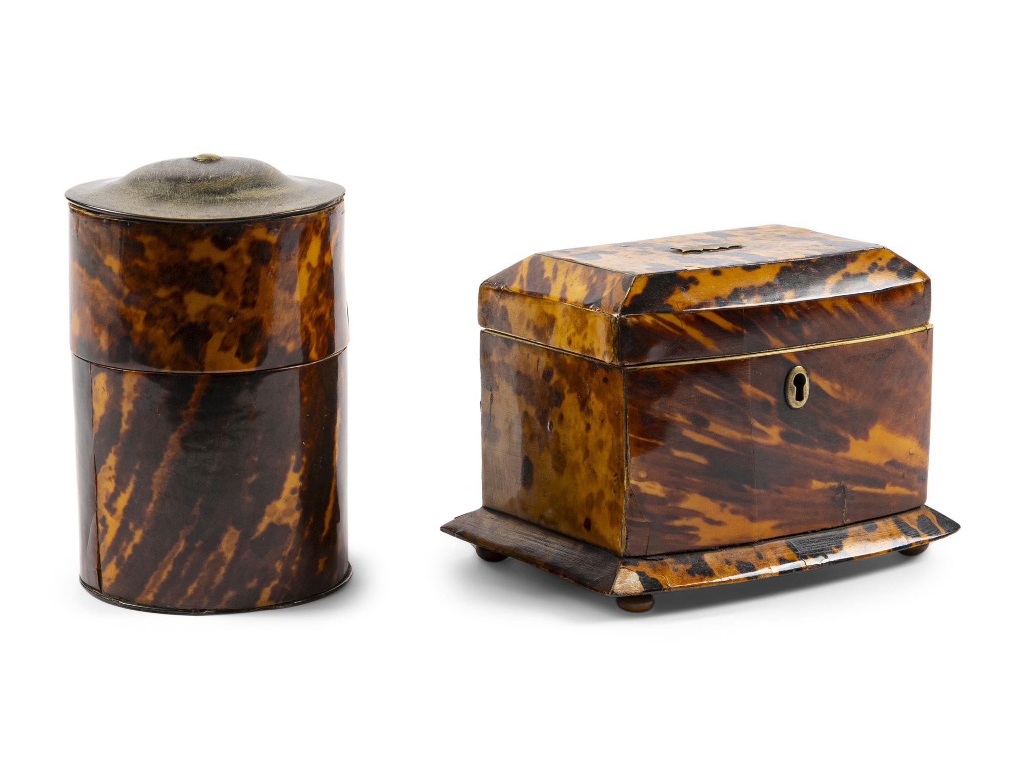 Two George III Tortoise Shell Articles