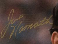 A Joe Namath Signed Autograph Large Format New York Jets Photograph (Online Authentics Sticker),