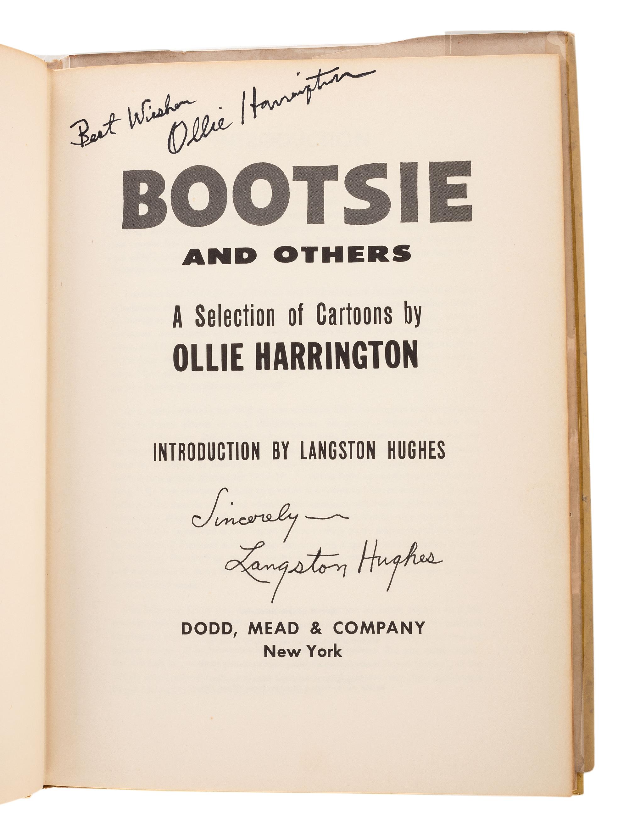 HARRINGTON, Ollie (1912-1995). HUGHES, Langston (1901-1967). Bootsie and Others: A Selection of Cartoons by Ollie Harrington. New York: Dodd, Mead & Company, 1958.