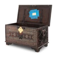 A Middle-Eastern Mother-of-Pearl Inlaid Oak Table Casket