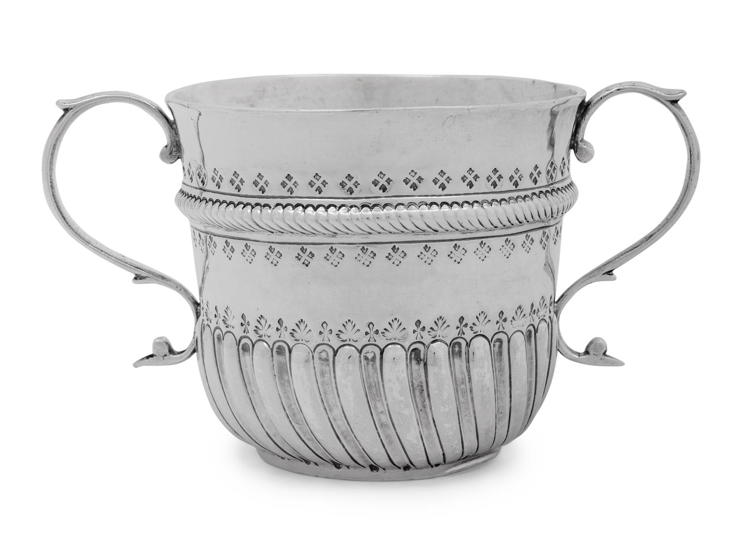 A George I Britannia Silver Caudle Cup