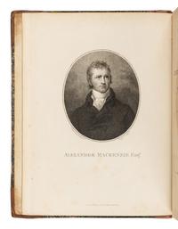 MACKENZIE, Alexander, Sir (1764-1820). Voyages from Montreal, on the River St. Laurence, through the Continent of America, to the Frozen and Pacific Oceans, in the Years 1789 and 1790 . London: T. Cadell & W. Davies, 1801.