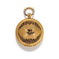 DONAT FER, ANTIQUE 18K CHAUX DE FONDS KEY WIND POCKET WATCH