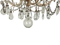 A Silvered Metal Six-Light Chandelier