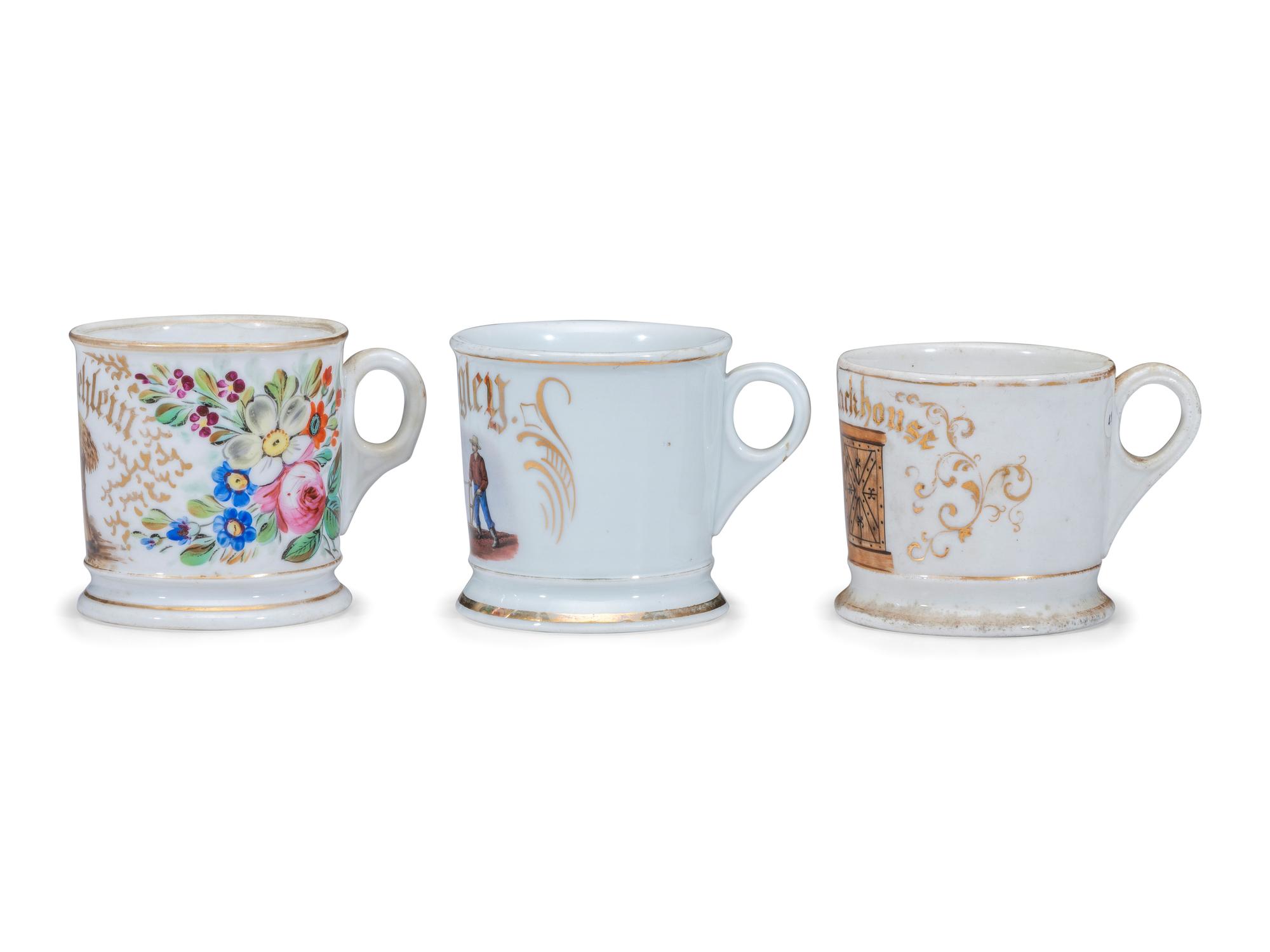 Three Farmer's Occupational Shaving Mugs