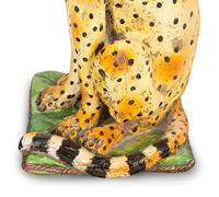 An Italian Glazed Terracotta Seated Leopard