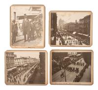 [CIVIL WAR]. TEMTE, O.H., photographer. 4 views San Francisco GAR parade, with 7 ft. veteran.