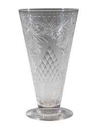 A Collection of Cut Glass Stemware and Plates