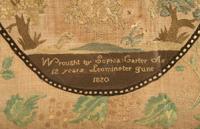 A Needlework Embroidered Sampler, Wrought by Sophia Carter