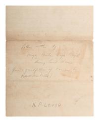 [CIVIL WAR - CUSTER, George A.]. Manuscript documenting the wartime experiences of Major Harlan Page Lloyd, 22nd New York Cavalry and 24th New York Light Artillery, aid to Custer during the Shenandoah Campaign.