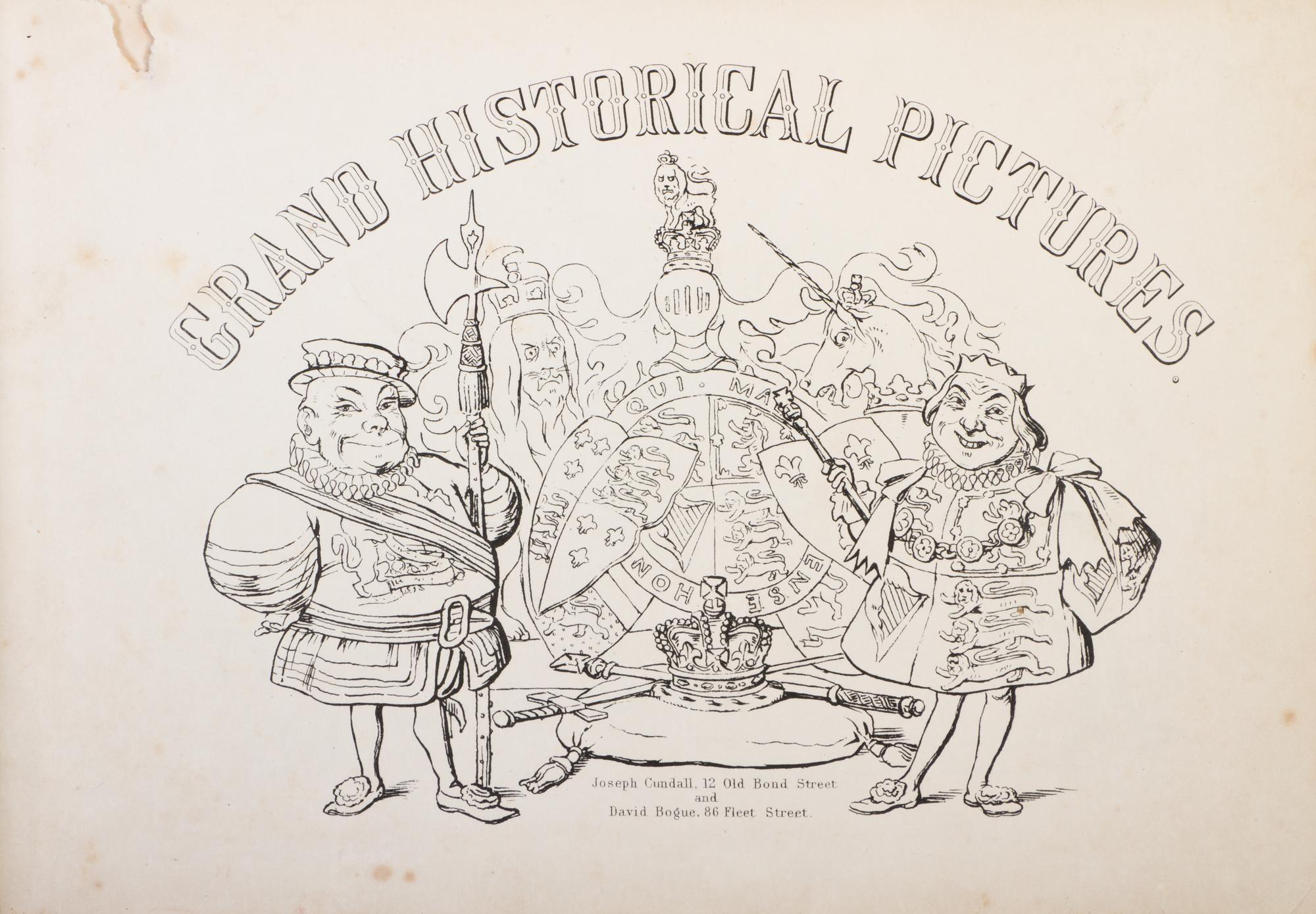 (ENGLISH COMIC HISTORY) Grand Historical Pictures. London, n.d. With 25 lithographs.