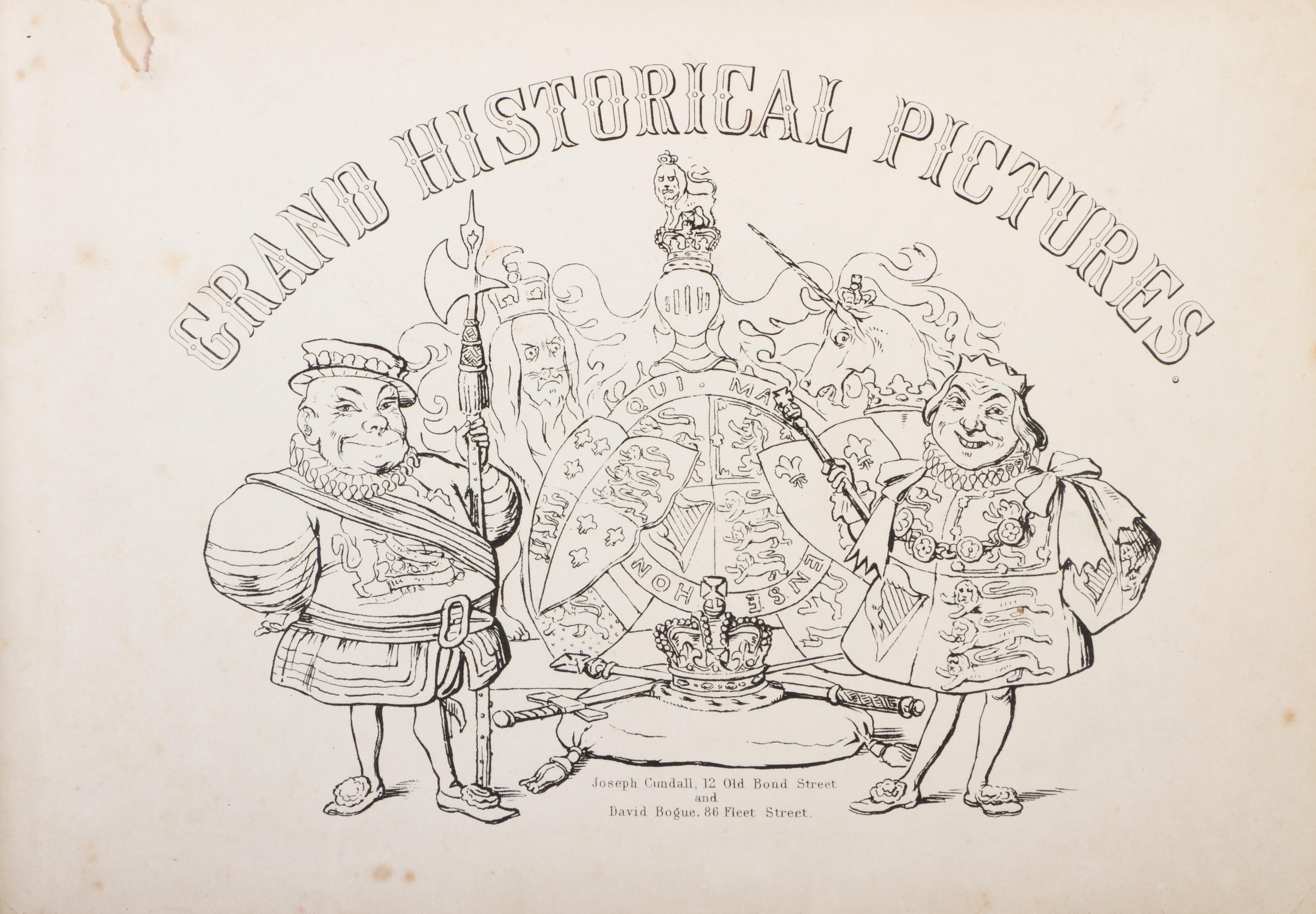 (ENGLISH COMIC HISTORY) Grand Historical Pictures. London, n.d. With 25 lithographs.