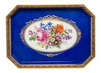A Meissen Porcelain Tray, Width 12 1/2 inches.