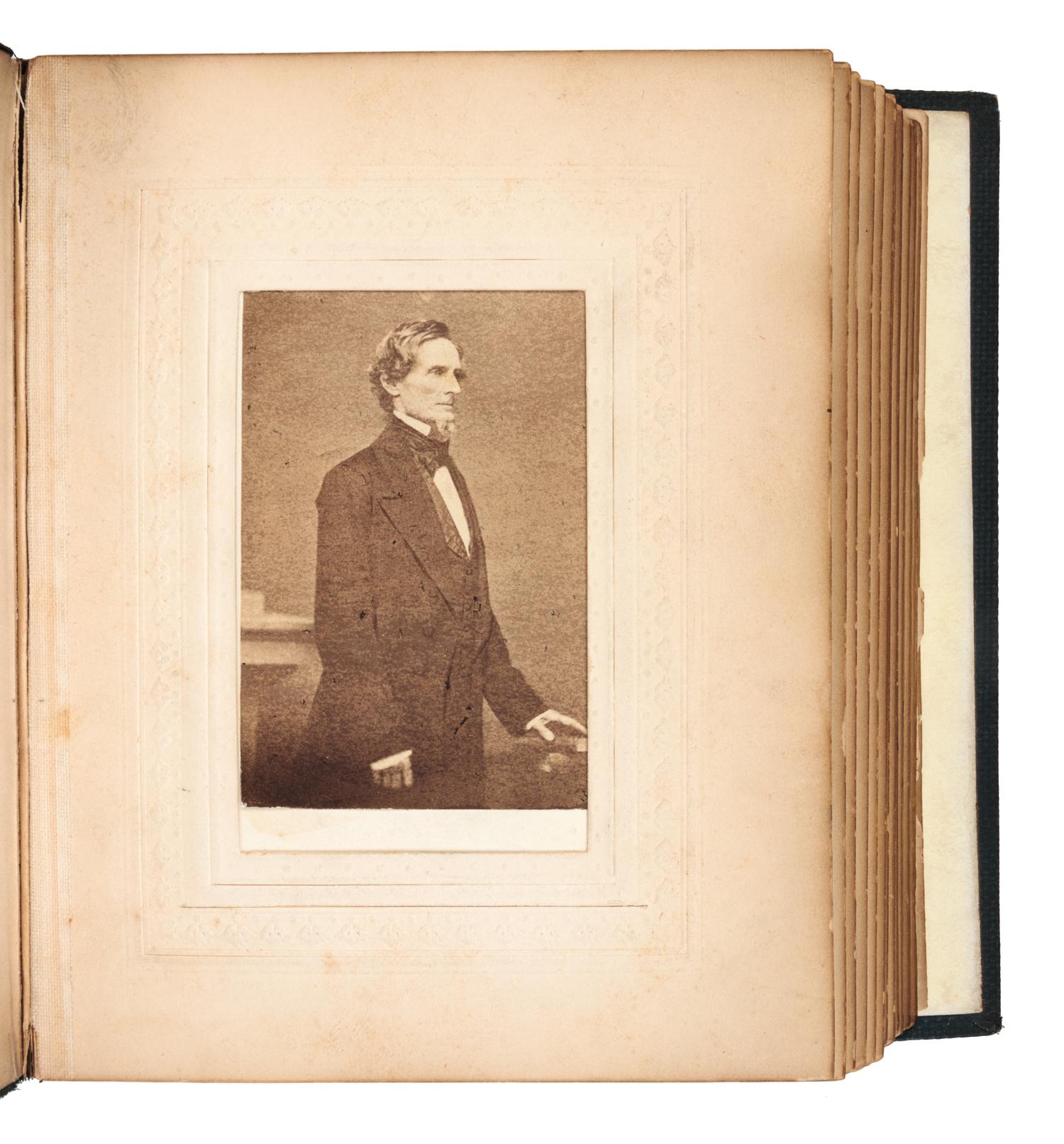 [LINCOLN, Abraham (1809-1865)]. Civil War-era carte-de-visite album. Many from Matthew Brady negatives, Baltimore and NY imprints.