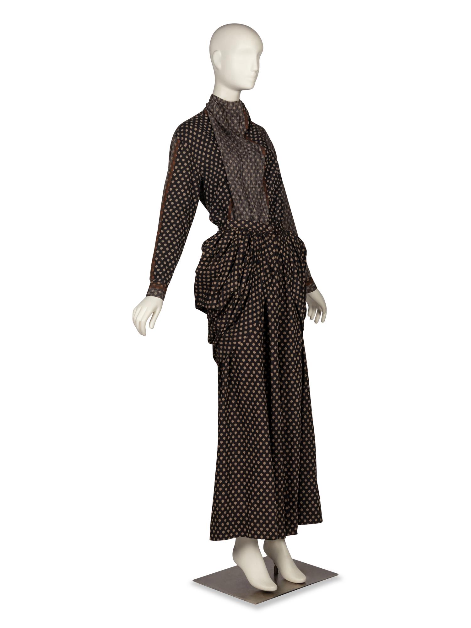 Issey Miyake, Ikat Bustle Pants Ensemble, F/W 1986